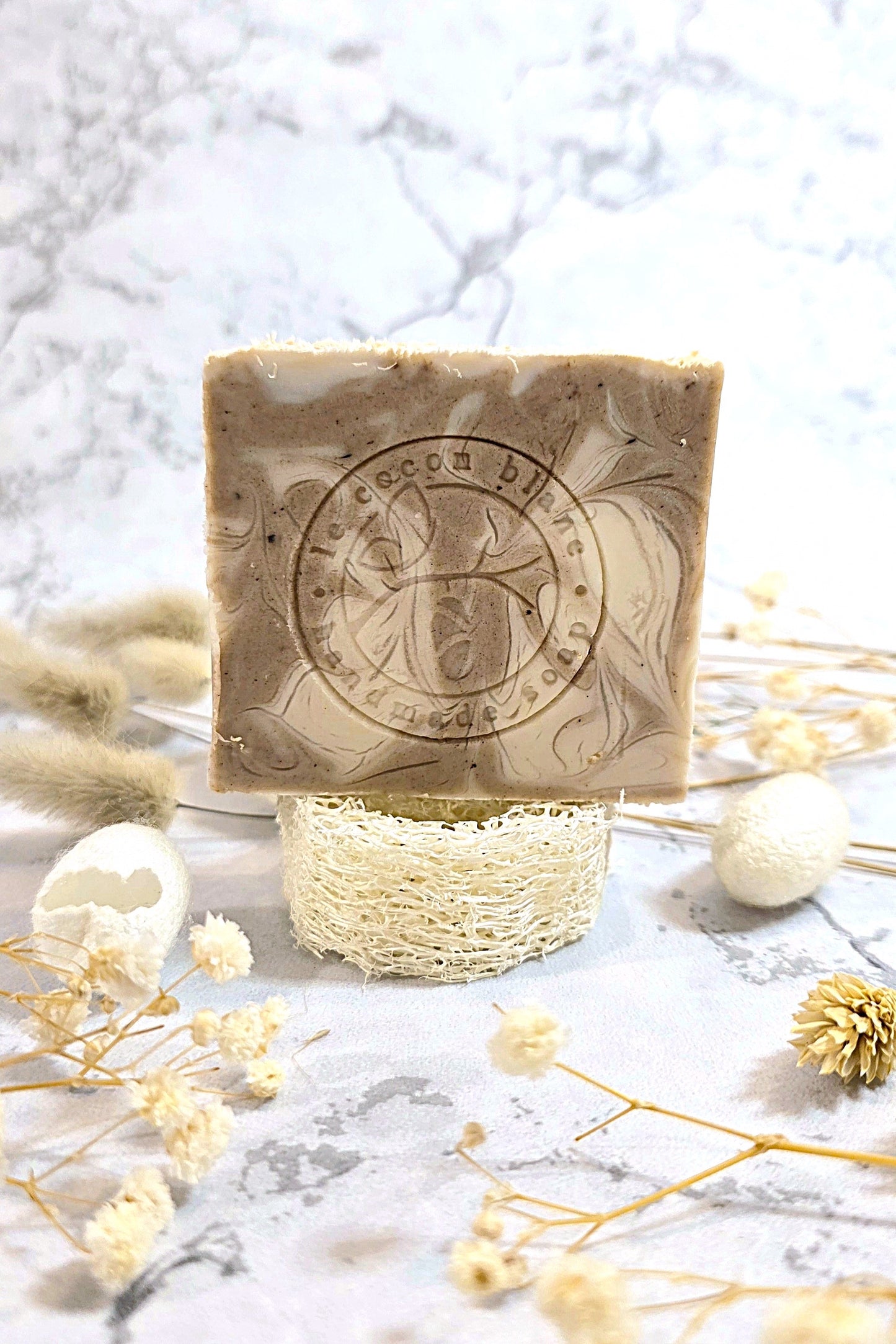 Porte-savon en éponge Loofa naturelle